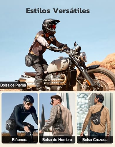 Bolsa pierna moto ampliable 40% con toma para auriculares 3