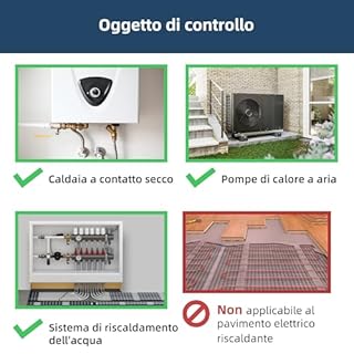 Termostato WiFi intelligente, adatto per caldaie a gas, Cronotermostato Programmabile giornaliera,a batteria digitale intelligente, compatibile con Alexa e Google Assistant - controllo Tuya