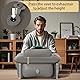 QHENS Schoß-Schreibtischkissen für das Bett, aufblasbares Lesekissen zum Spielen, laptopkissen knietablett mit Armlehnen für das Sofa, tragbares Lesestützkissen, mit Luftpumpe
