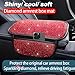 Sandfren Bling Car Center Console Cover, Crystal Rhinestone Vehicle Armrest Cover Cushion with 2 Storage Bags for Women Girls, Diamond Auto Storage Box Protector Pad, Universal Fit (Red)