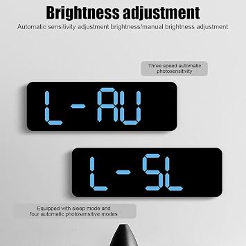 LED Digital Wall Clock - 13 Large Display with Remote Control, Countdown Dimmer, DST, Date, Week, Temperature