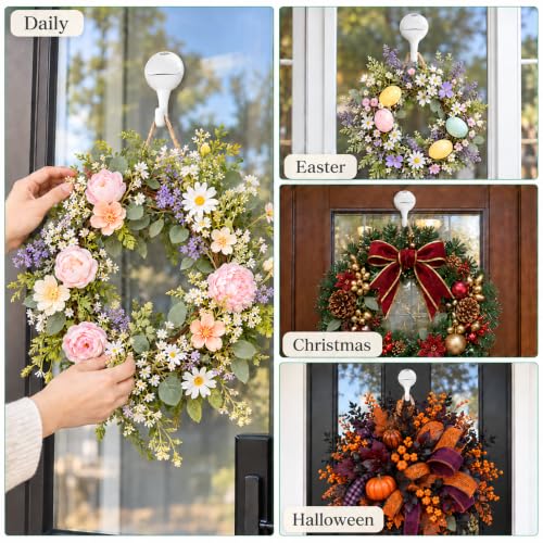 4-Pack JOTPE Suction Cup Shower & Bathroom Hooks (White) - image 2