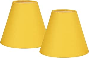 LAMPWELL Gero - Set di 6 paralumi per lampadari, con clip, 15,2 x 7,6 x