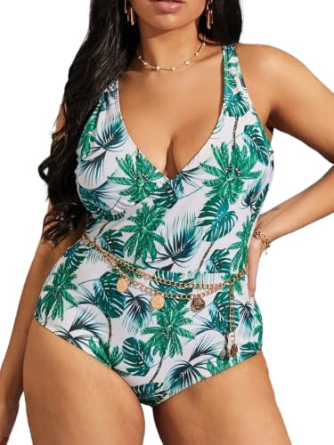 Maillot de bain pour femmes grande taille imprimé fleurs pour la plage