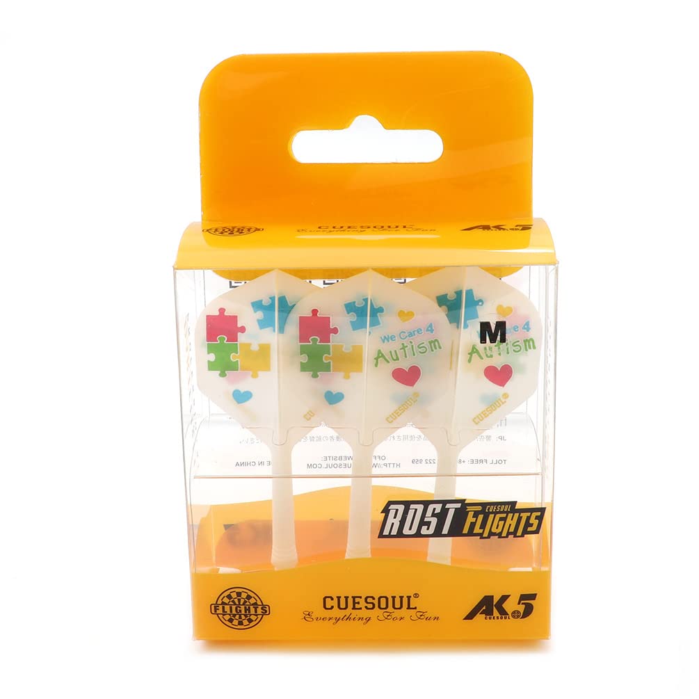CUESOUL Rost Eje de dardo Integrado y Plumas estándar/lágrima de Pera/Forma Delgada con patrón Atractivo, Juego de 3 Piezas — view 18