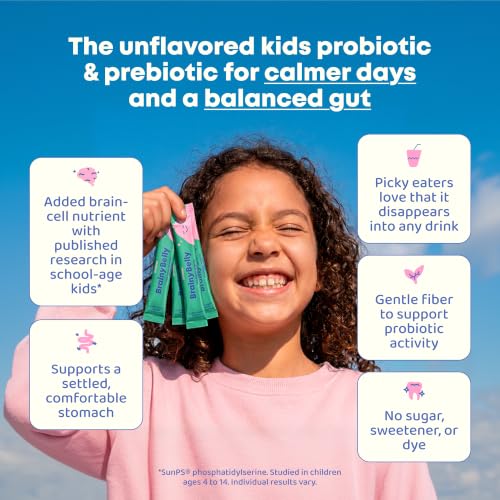 JoySpring BrainyBelly Kids Probiotic, Brain & Gut Support, Unflavored - Image 2