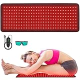 Red Light Therapy Pad Wearable 660nm & 850nm Infrared Light Therapy Mat Devices 31.5' x 11.8' Large Wrap Belt for Body Back Shoulders Waist Joint Muscle Pain Relief