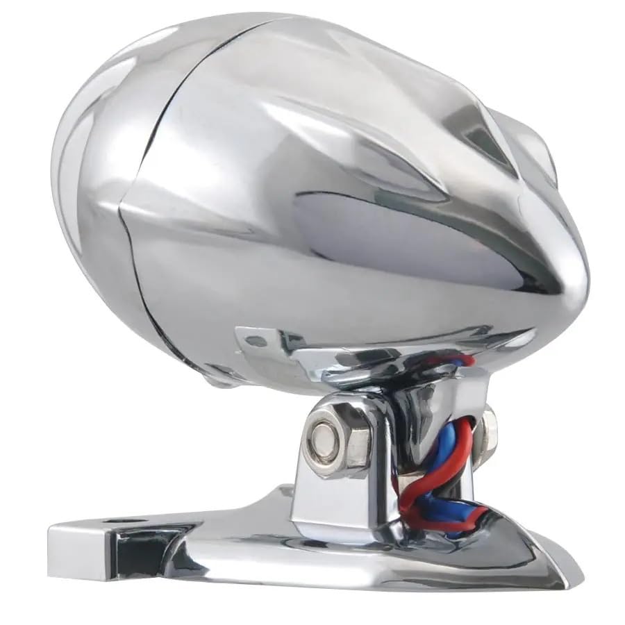 Feu de stop moto de finition supérieure chromée avec grille de protection