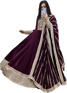 Golakiya Saree's Purple Color Anarkali Gown for Women, Women's Gown Price In India