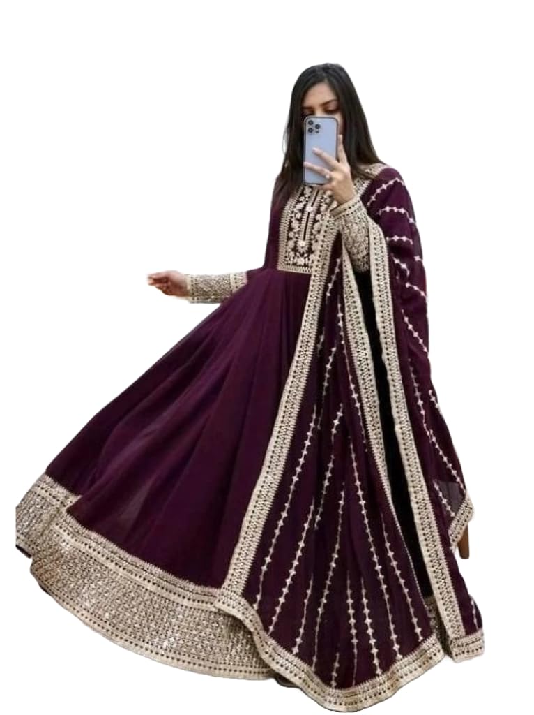 Golakiya Saree's Purple Color Anarkali Gown for Women, Women's Gown - Review, Price and Buying Guide