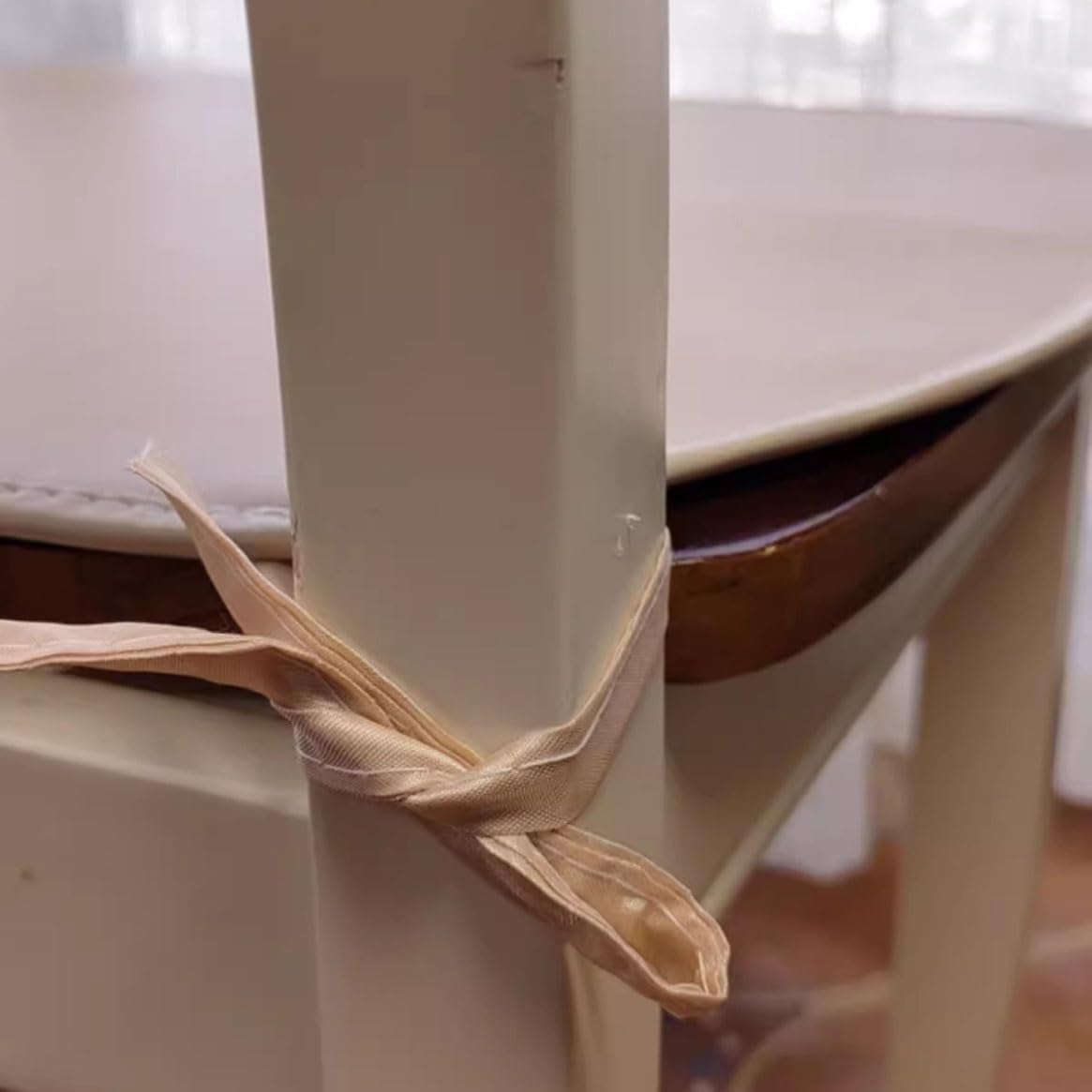 UWOBTN 1/2/4/6 pezzi Cuscini per Sedie sala da Pranzo,Cuscino per Sedia Forma di Trapezio Cucina/Uffici,con nastri,lavabili Antiscivolo per Interni ed Esterni, Giardino(A6,43x41x35x3cm1pc