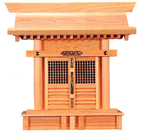 京仏壇はやし 神棚・神具 稲荷宮 格子 (ひのき製) 【h392】