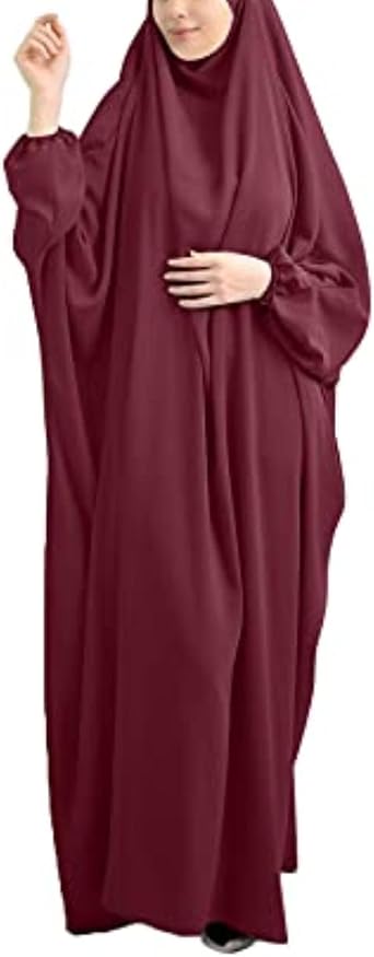 Muslim Dresses for Women, One-Piece Long Sleeve Islamic Prayer Dress