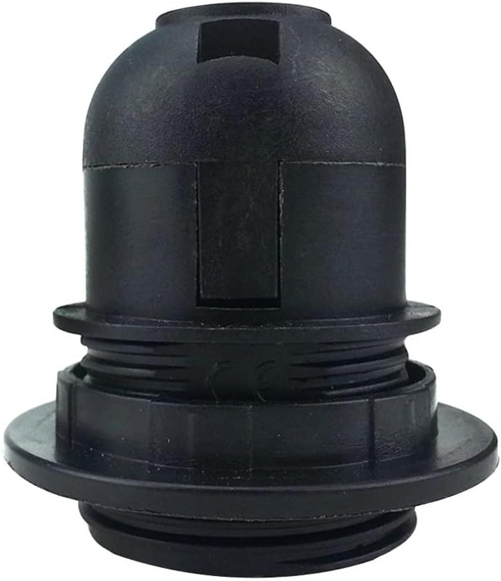 Melfi™ Lamp Base Adapter E27 4A Light Bulb Lamp Holder Pendant Screw Cap Socket Vintage (Black 250V)