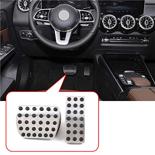 2 Stück Edelstahl Bremspedal für Benz A B Klasse GLB W177 W247 X247 2019 2020