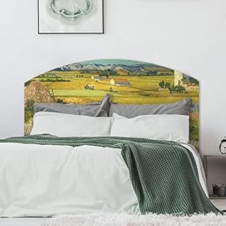 CREARREDA Testiera letto matrimoniale in PVC adesiva 100% Made in Italy Van Gogh The Harvest 168x78 Schianale letto adesivo resistente, antigraffico, anallergico e isolante
