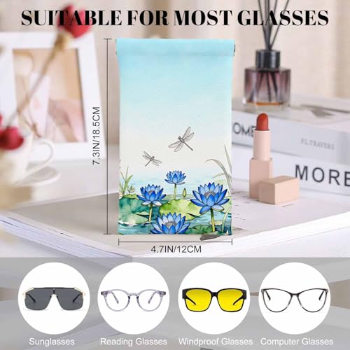 Image of Dragonfly Glasses Case Lightweight Glasses Cases PU Sunglass Organizer Eyeglasses Case Glasses Cases For Men Women