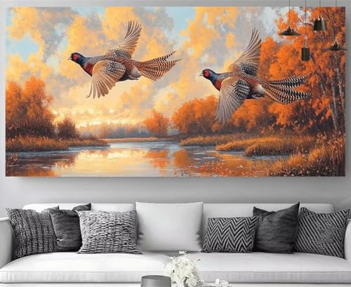 Diamond Painting Enfant et Débutant Motif Oiseau Forêt 50x100cm M-Y602