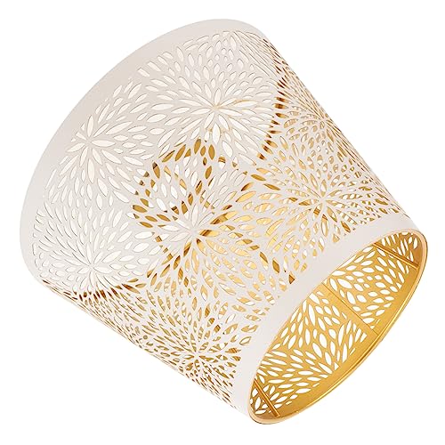 Didiseaon Abat-jour Métal Conique E27 Blanc 19x19x15.5cm Pour Lampe De Table Chambre Bureau Installation Facile