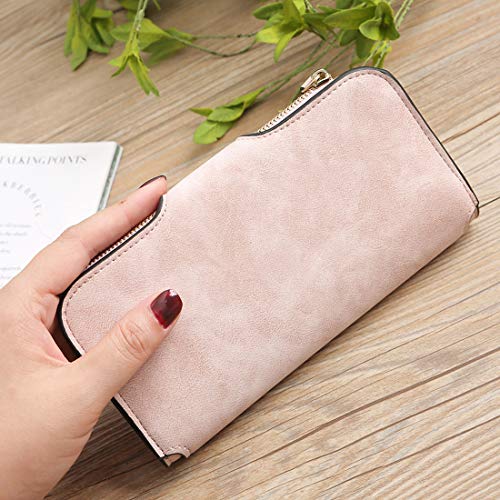 Wallets for Women Leather Clutch Phone Purse Ladies Wallet RFID Credit Card Coin Holder Bifold4