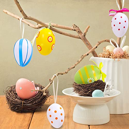 20 peças DIY pintados ovos de páscoa ovos coloridos páscoa enfeites de decoração diy artesanato deco