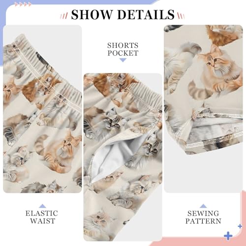 ALAZA Funny Animal Kitten Cats Pajama Lounge Pants Long Sleep Pajama Bottoms with Pockets 11-12 Years4