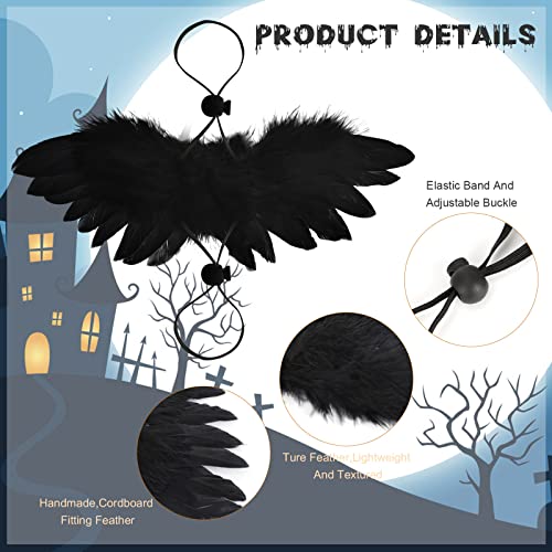 Bwogue Guinea Pig Angel Wings Costume With Adjustable Straps To Fit Most Sizes, Pet Halloween Costumes Black White Feather Wings For Guinea Pig Rabbit Bunny Ferret Bearded Dragon #TOP3