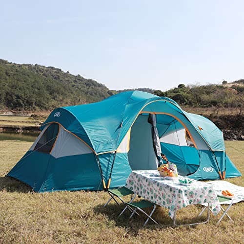 UNP Camping Tent 10-Person-Family Tents, Parties, Music Festival Tent, Big, Easy Up, 5 Large Mesh Windows, Double Layer, 2 Room, Waterproof, Weather Resistant, 18ft x 9ft x78in by unp - Image 4