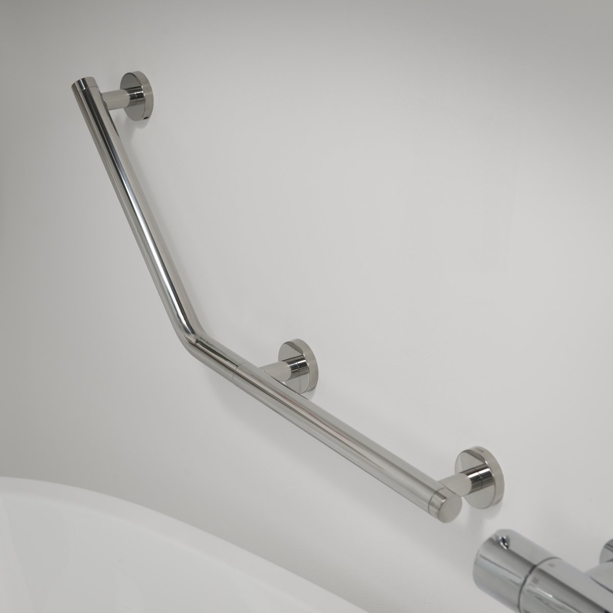 Tiger Boston Comfort & Safety Asidero de Baño, Acero Inoxidable Pulido, 58.7x23.6x7 cm