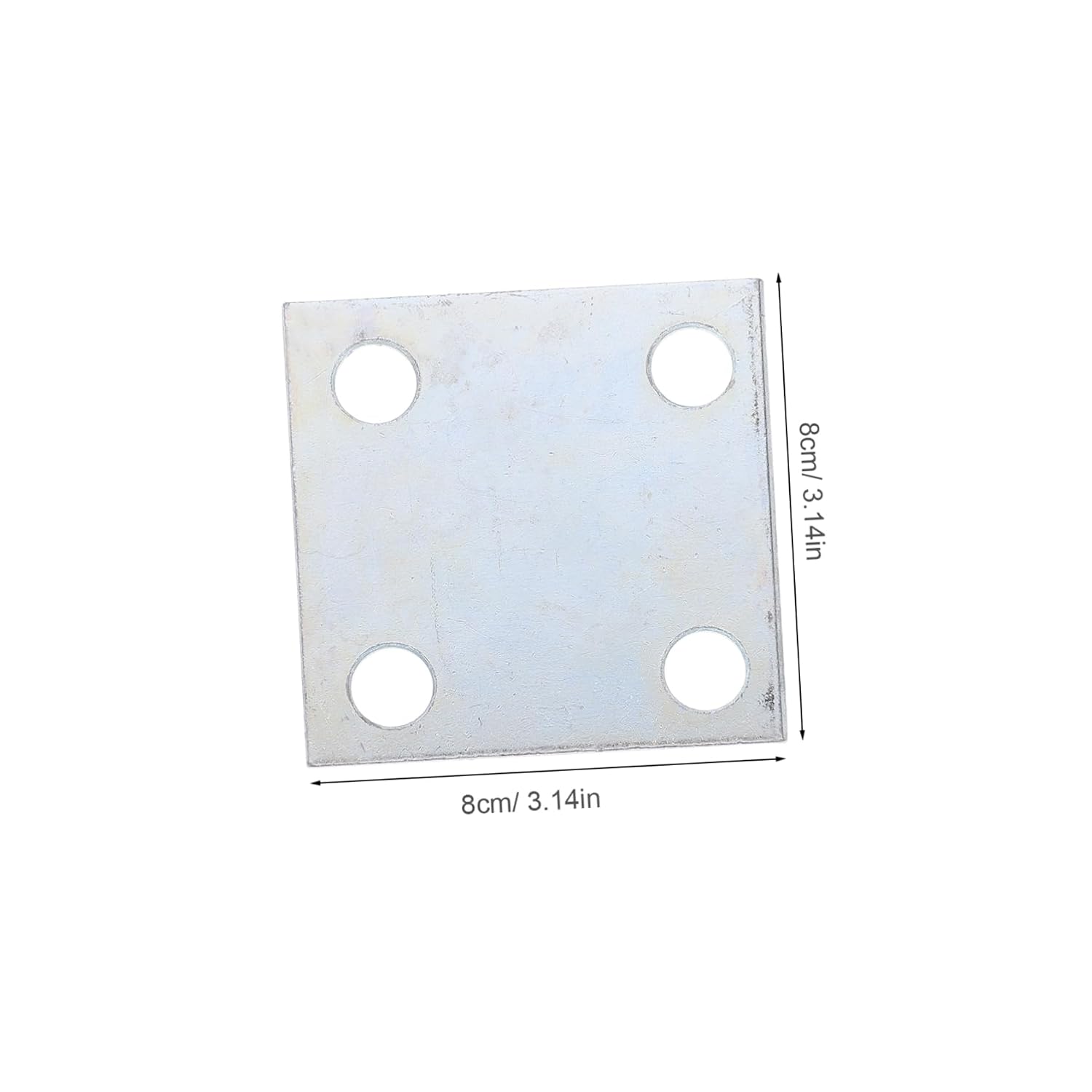 Zerodeko 8Pcs Weldable for Industrial Use Heavy Duty Flange Sheet with Multiple Holes Steel Plate for Column Support Easy Installation