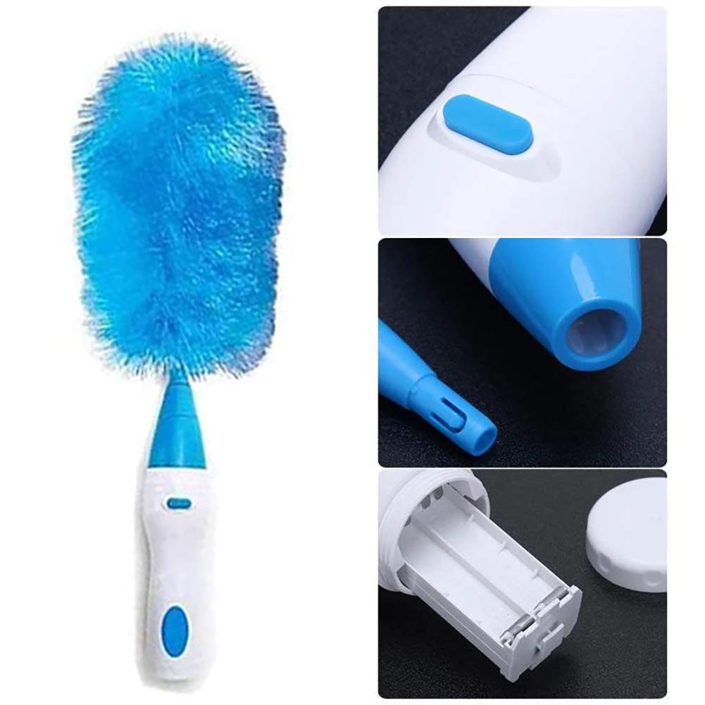 Spolverino Elettrico Rotante, 360°rauotabile, Pulizia Portatile, Ricaricabile (Blu)