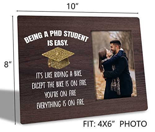 Haluosi Graduation Gifts Picture Frame, Being A Phd Is Easy, Tabletop Picture Frame Plaque Gift, Funny Doctor Degree Graduation Gift, Doctorate Student Present, Phd Graduation Gift For Best Friend #TOP2