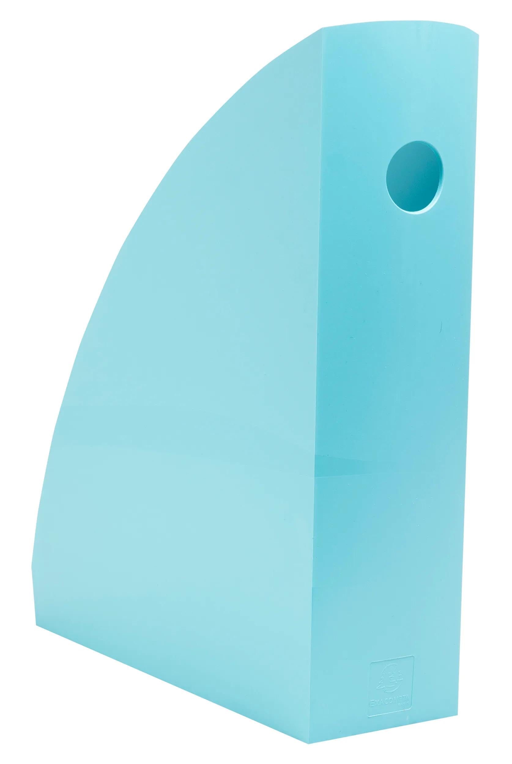 Exacompta - Réf. 18233D - Carton de 6 porte-revues MAG-CUBE Skandi, catalogues, classeur à revues, magazines, rangement pour documents - Dimensions 26,6x8,2x30,5 cm - A4+ - Bleu givré
