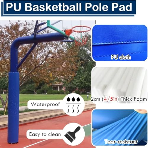 Acolchado portátil para bastón de baloncesto y protector de columna redondo 6