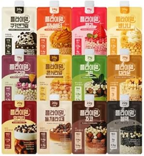【韓国食品】FLMALE プロテイン シェイク パウチ クッキー&クリーム味 45g×7本|個包装 飲みやすいパックタイプ【並行輸入品】 (45g×7本, 12種類の味)