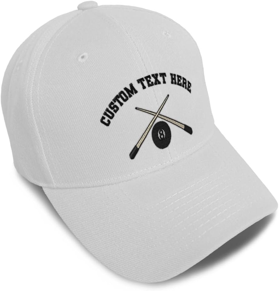 Speedy Pros Baseball Caps for Men & Women Embroidered Pool Cues Embroidery Ladies & Men Baseball Hats Acrylic