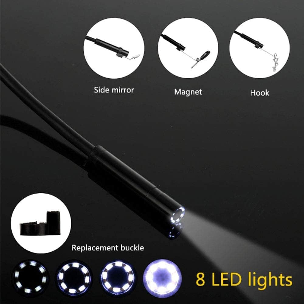 8mm Inspection Camera, 4.3" IPS Endoscope Waterproof IP68 Screen Endoscope Camera 1080P HD Industrial Endoscope 2000mAh Rechargeable Battery with USB Charging