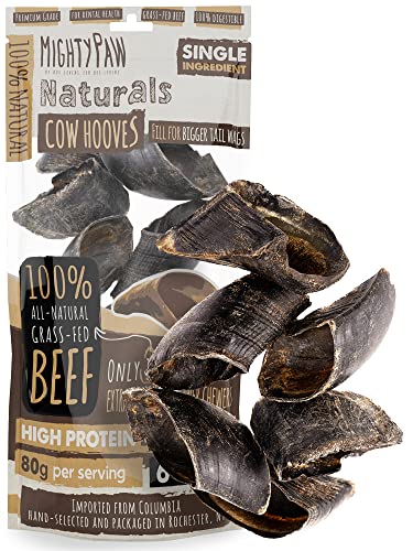Mighty Paw Cow Hooves For Dogs (6 Pack) | Long Lasting Cow Hoofs For Dogs. Dog Chews Long Lasting. Dog Chew Bones. Dog Bones For Large And Medium Dogs. All Natural Dog Treats For Aggressive Chewers. #TOP28