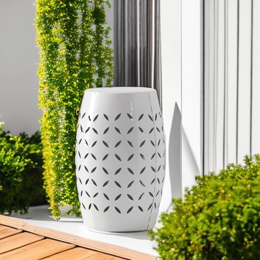 Miniatura 5 de Christopher Knight Home Lilac Outdoor - Mesa auxiliar de hierro de 12 pulgadas, color blanco