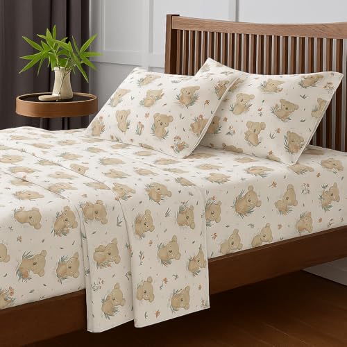 Image of King Size Bedsheet - Kola Cudales - 108 x 108 Inches - Brushed Microfiber Flat Sheet with Pillow Covers - Soft, Cooling, Wrinkle & Fade Resistan