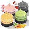 SHVYOG 4Pcs Face Mask Set – Turmeric Clay Mask, Vitamin C, Green Tea, Rose, Dead Sea Mud Mask, Skin Care Mask for Deep Cleansing, Refining Pores, Stocking Stuffers for Women, Gifts for Women- 240g