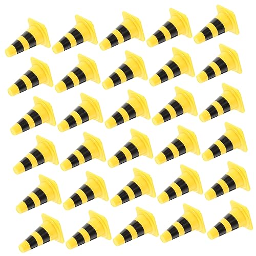 YARNOW 30pcs Mini Traffic Cones Lightweight Roadblock Sign for Traffic Education and Play for Model Making and Soccer Field Markers