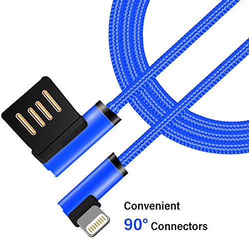 Image of pTron Solero L Shape Data Cable for iOS Devices - 3.93 Feet (1.2 Meters) - (Blue)