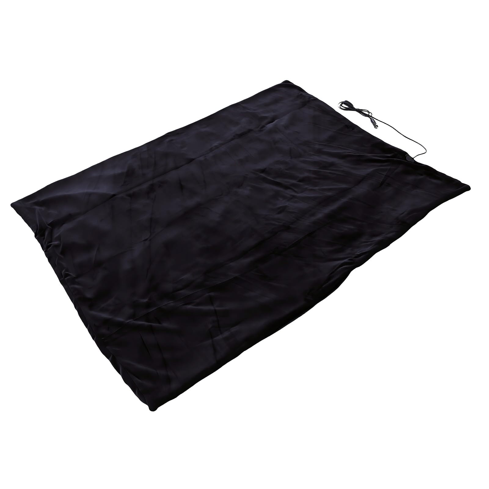 Cryfokt Manta Térmica para Coche 59x39in Franela 12V para Asiento (Black)