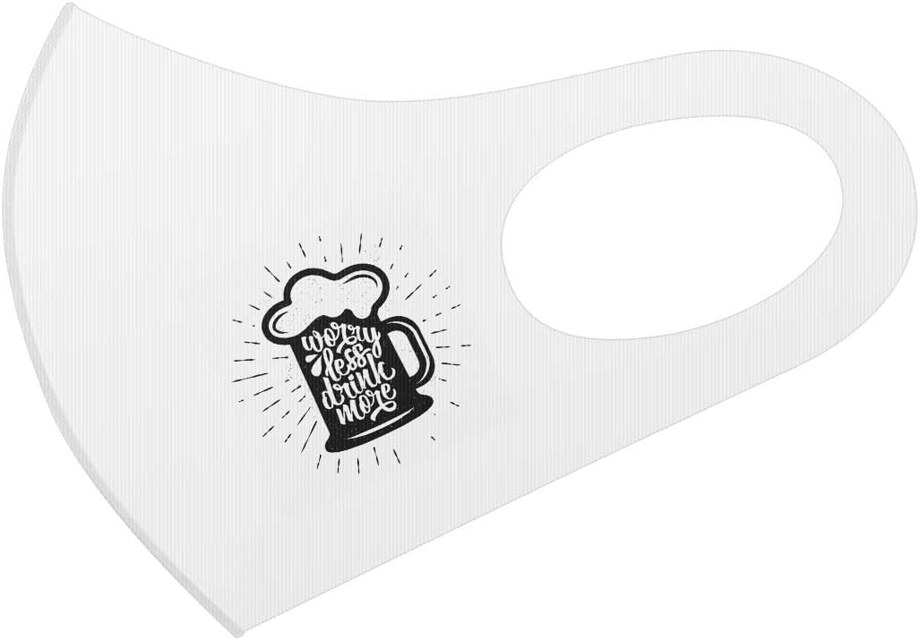 デザイン マスク ２枚セット ポリエステル 洗える 布マスク 男女兼用 ワンポイント ビール ジョッキ イラスト