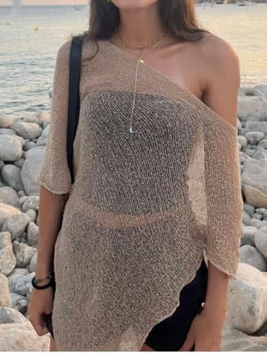 Womens Lightweight Sheer Poncho Shrug Knit Bolero Pullover Asymmetric Mesh Shawl Y2k Going Out Travel Cover Up2