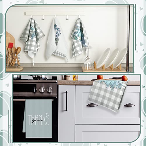 Bencailor ZY-BENCAILOR-2268 6 Pcs Fall Kitchen Towels Thanksgiving Guest Towels Hand Towels Decorative Buffalo Plaid Microfiber Kitchen Dish Towels thumb #4