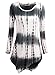 DJT Womens Tie Dyed Hankerchief Hemline Tunic Top X-Large #17 Tie Dye_Coffee