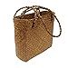 WINOMO Bolso Bandolera de Mimbre Bolso Bandolera de Paja Bolso de Playa de Verano Cesta de Almacenamiento de Mimbre Bolso Rústico Bolsos Tejidos a Mano para Mujeres Y Niñas