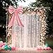 ELNDUXG Pink Bow Birthday Decorations 40x24in Big Pink Bow Hidden Lining for A More Three-Dimensional Look Decorations for Bedroom Coquette Room Party Christmas Tree Supplies
